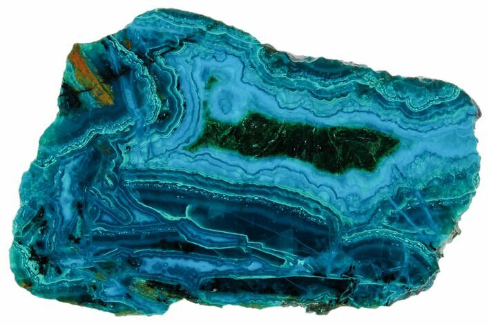 Polished Chrysocolla & Plume Malachite - Bagdad Mine, Arizona #102931